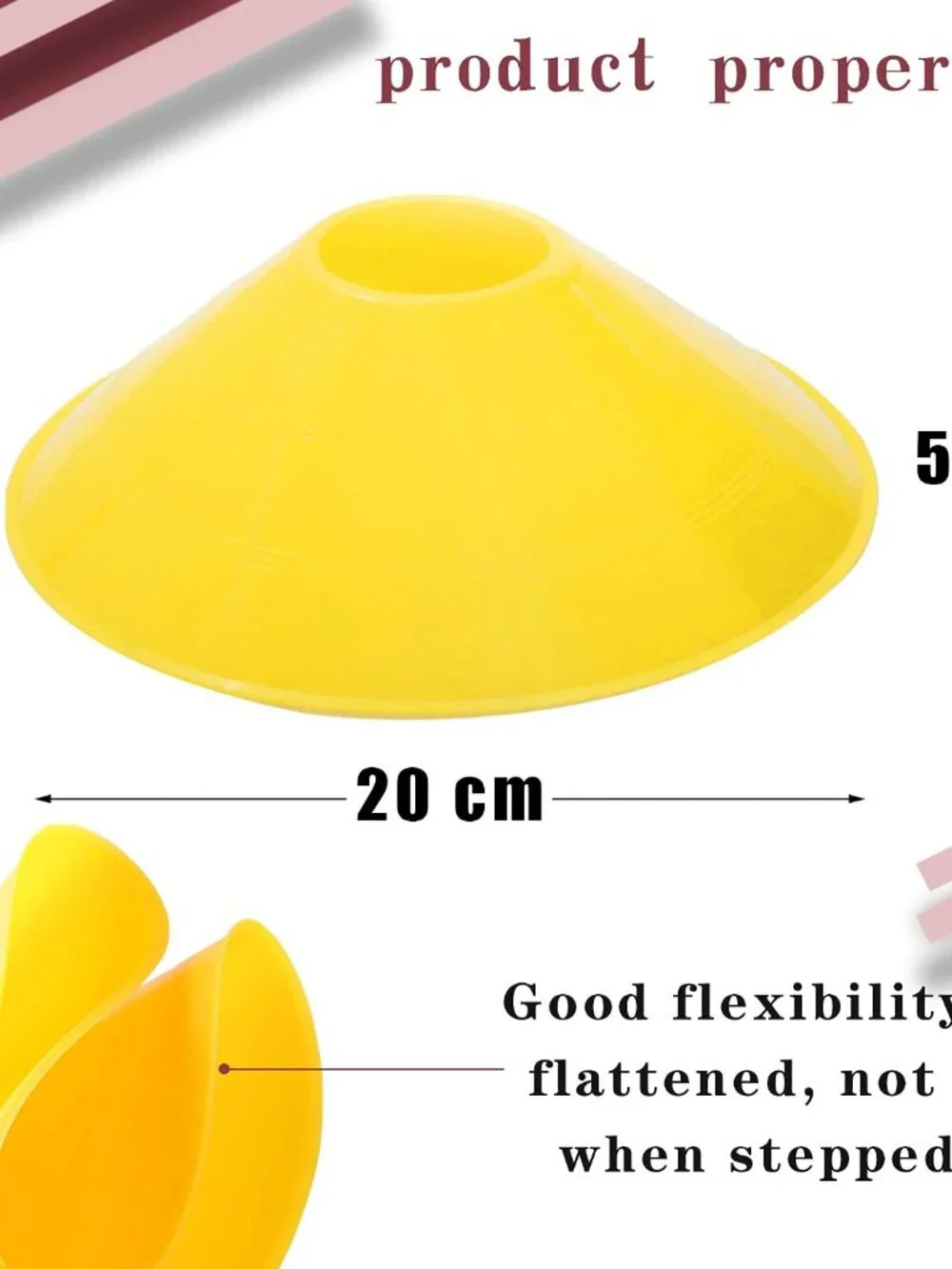 60/30 Pack Soccer Training Cones - Agility Cones with Carry Bag, Sturdy Disc Con